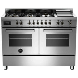 Bertazzoni Professional Series 120cm Dual Fuel Twin Range Cooker Stainless Steel